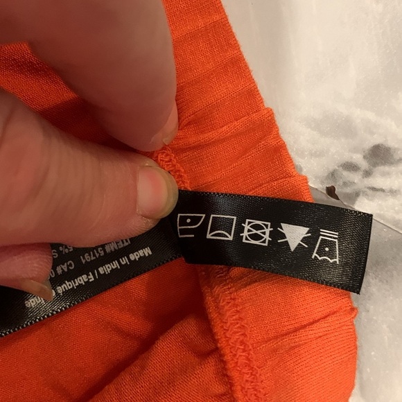 🍉JESS Jessica Simpson Orange and White Tie Dye Maxi Skirt size XL EUC - Picture 6 of 8